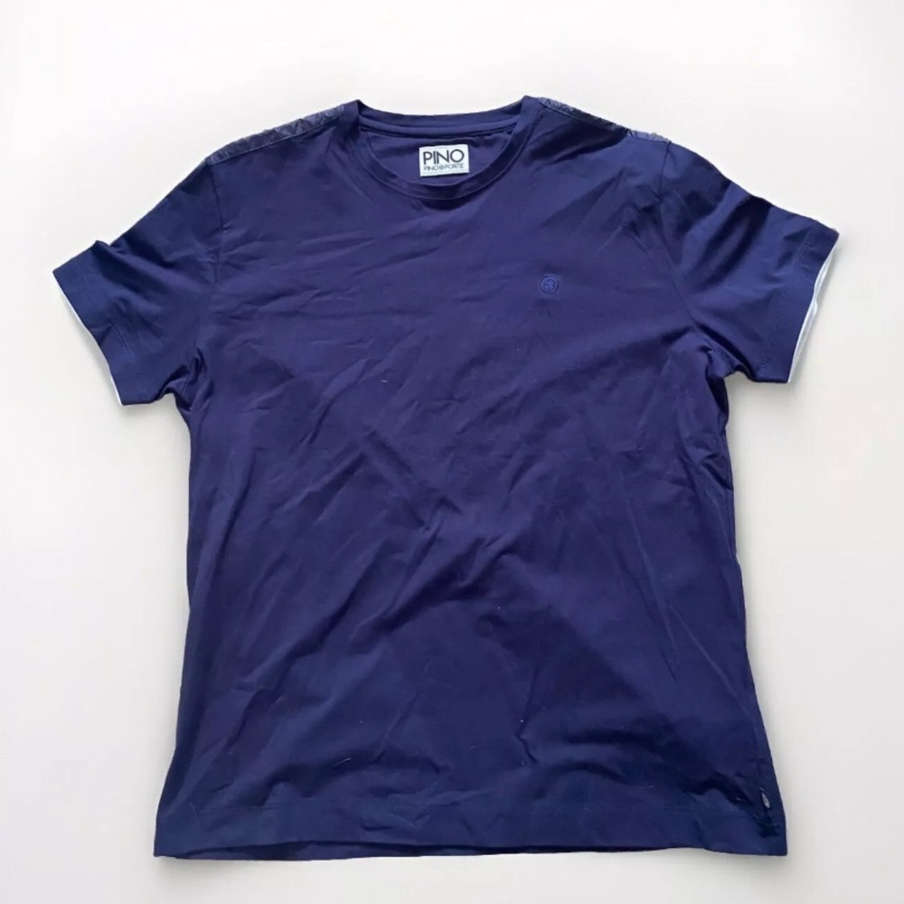 4 Way Stretch Pino by Pinoporte Men’s Shirt Luxury Size M Navy Blue NWOT